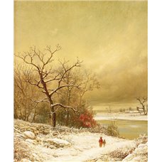 Картина на холсте по фото Модульные картины Печать портретов на холсте Браун Уильям «Прогулка зимой»
