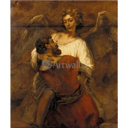 Борьба Иакова с ангелом - Модульная картины, Репродукции, Декоративные панно, Декор стен