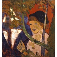 Картина на холсте по фото Модульные картины Печать портретов на холсте Бретонская девушка в красной шляпе