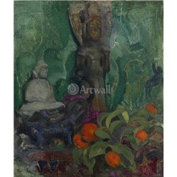 Будда и апельсины - Модульная картины, Репродукции, Декоративные панно, Декор стен