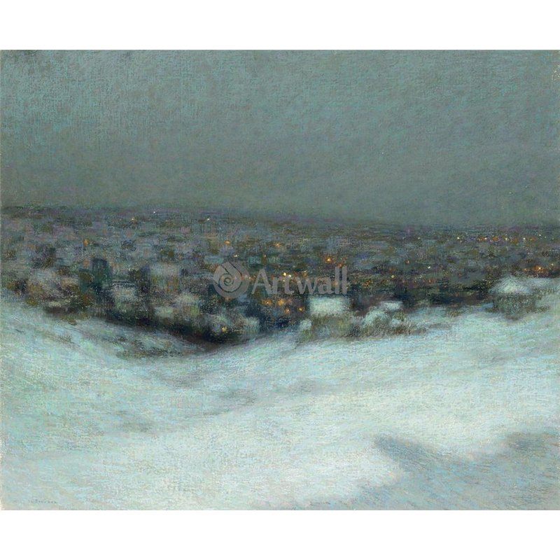 Снег под луной