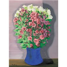 Картина на холсте по фото Модульные картины Печать портретов на холсте Букет цветов в синей вазе