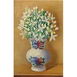 Букет цветов в белой вазе - Модульная картины, Репродукции, Декоративные панно, Декор стен