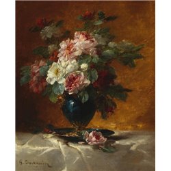 Букет цветов с розами - Модульная картины, Репродукции, Декоративные панно, Декор стен