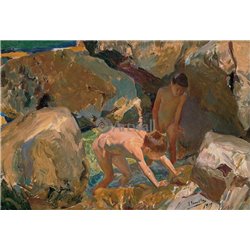 Дети ищут ракушки
