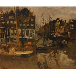 Вид на Броузерграхт, Амстердам - Модульная картины, Репродукции, Декоративные панно, Декор стен