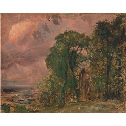 Вид на Хэмпстед в грозовую погоду - Модульная картины, Репродукции, Декоративные панно, Декор стен