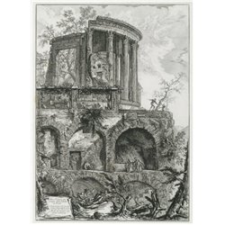 Вид храма Сивиллы в Тиволи - Модульная картины, Репродукции, Декоративные панно, Декор стен