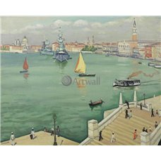 Картина на холсте по фото Модульные картины Печать портретов на холсте Военные корабли в Венеции