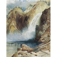 Картина на холсте по фото Модульные картины Печать портретов на холсте Водопад в Йеллоустоуне