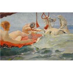Венера в колеснице-раковине (деталь) - Модульная картины, Репродукции, Декоративные панно, Декор стен