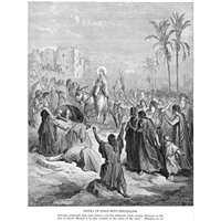 Портреты картины репродукции на заказ - Въезд Иисуса в Иерусалим, Новый Завет