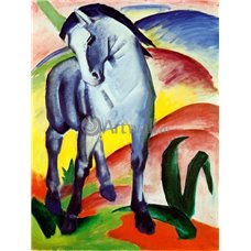 Картина на холсте по фото Модульные картины Печать портретов на холсте Голубая лошадь