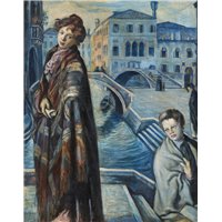 Портреты картины репродукции на заказ - Голубая заря в Венеции
