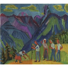 Картина на холсте по фото Модульные картины Печать портретов на холсте Гора Хойер в Альпах