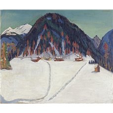 Картина на холсте по фото Модульные картины Печать портретов на холсте Гора Юнкербоден под снегом
