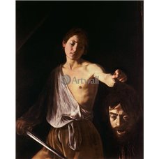 Картина на холсте по фото Модульные картины Печать портретов на холсте Давид с головой Голиафа