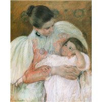 Портреты картины репродукции на заказ - Гувернантка с ребенком