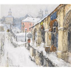 Город в снегу - Модульная картины, Репродукции, Декоративные панно, Декор стен