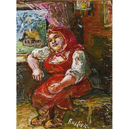Баба в красном