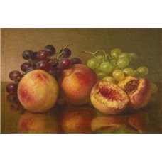 Картина на холсте по фото Модульные картины Печать портретов на холсте Даннинг Роберт «Натюрморт с персиками и виноградом»