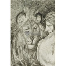 Картина на холсте по фото Модульные картины Печать портретов на холсте Даниэль в логове льва