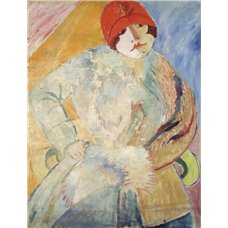 Картина на холсте по фото Модульные картины Печать портретов на холсте Дама в красной шляпке