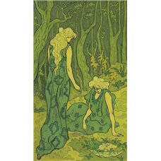 Картина на холсте по фото Модульные картины Печать портретов на холсте Две девушки перед головой Орфея