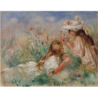 Портреты картины репродукции на заказ - Две девочки в поле