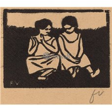 Картина на холсте по фото Модульные картины Печать портретов на холсте Две девочки в женских сорочках