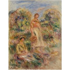 Картина на холсте по фото Модульные картины Печать портретов на холсте Две женщины в пейзаже