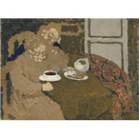Две женщины, пьющие кофе