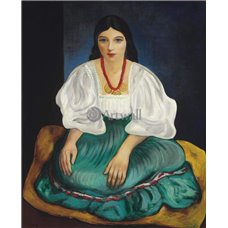 Картина на холсте по фото Модульные картины Печать портретов на холсте Девушка в зеленой юбке