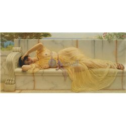 Девушка в желтом платье - Модульная картины, Репродукции, Декоративные панно, Декор стен
