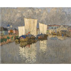 Баржи на реке