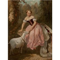Портреты картины репродукции на заказ - Девушка с козой