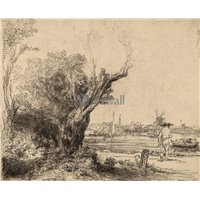 Портреты картины репродукции на заказ - Дерево у реки