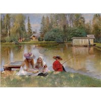 Дети у озера