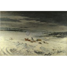 Картина на холсте по фото Модульные картины Печать портретов на холсте Дилижанс в снегу