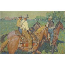 Картина на холсте по фото Модульные картины Печать портретов на холсте Диксон Мейнард «Три ковбоя»