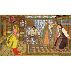 Картина на холсте по фото Модульные картины Печать портретов на холсте Добрый молодец Иван царевич и три его сестры