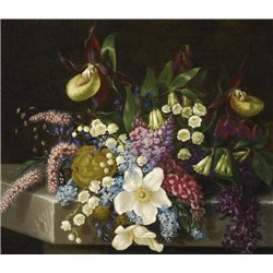 Дитрих Адельхайд «Натюрморт с цветами» - Модульная картины, Репродукции, Декоративные панно, Декор стен