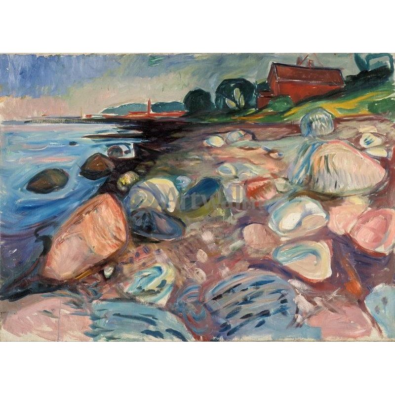 Берег с красным домом