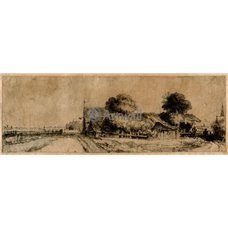 Картина на холсте по фото Модульные картины Печать портретов на холсте Деревня с тремя домами у канала