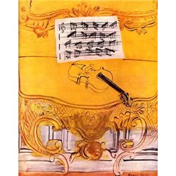 Желтая фисгармония со скрипкой - Модульная картины, Репродукции, Декоративные панно, Декор стен