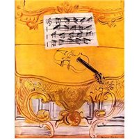 Портреты картины репродукции на заказ - Желтая фисгармония со скрипкой