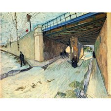 Картина на холсте по фото Модульные картины Печать портретов на холсте Железнодорожный мост  через улицу Монмажур