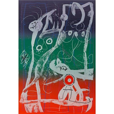 Бред модельера - голубой, красный, зеленый