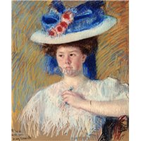 Портреты картины репродукции на заказ - Женщина в большой шляпе