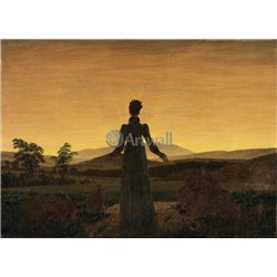 Женщина и восход солнца - Модульная картины, Репродукции, Декоративные панно, Декор стен